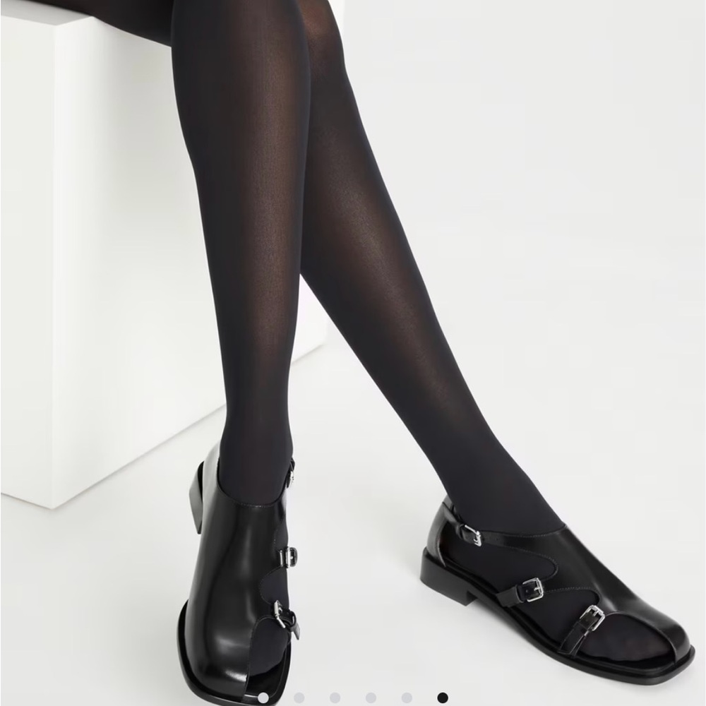 Tory Burch Black double buckle shoes